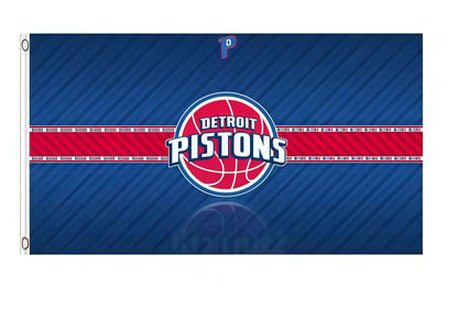 Detroit Pistons Retro Flag Custom Image