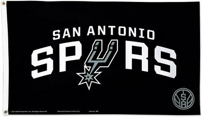 San Antonio Spurs Black Flag Custom Image