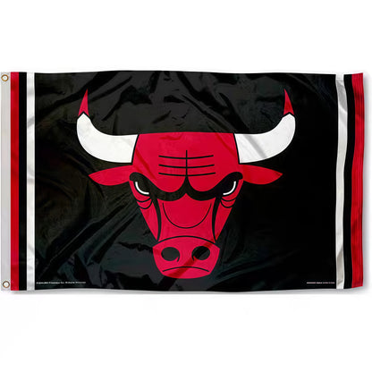 Chicago Bulls Black Flag Custom Image
