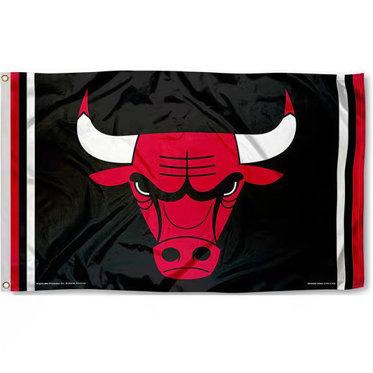 Chicago Bulls Black Flag Custom Image