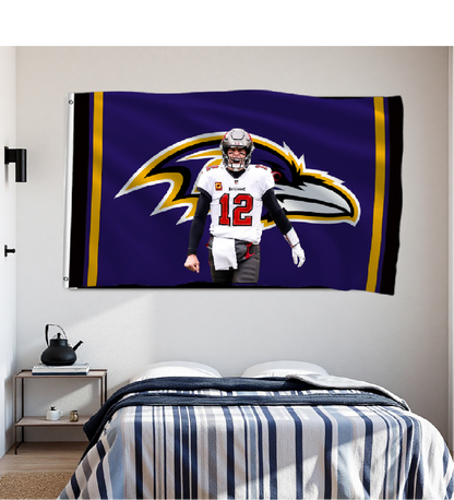 Baltimore Ravens Flag Custom Image