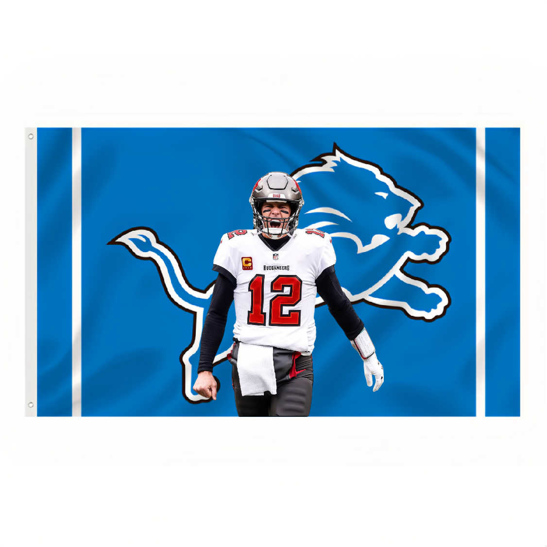 Detroit Lions Flag Custom Image