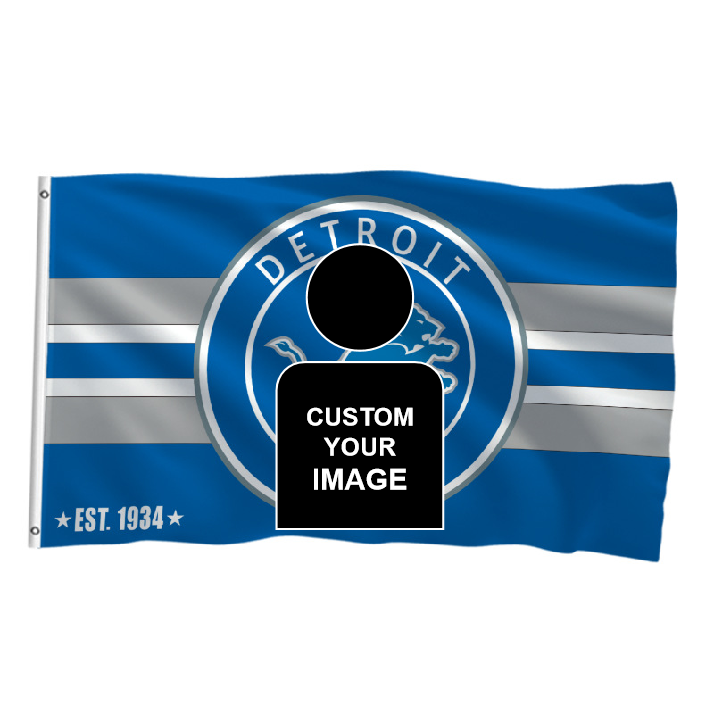 Detroit Lions Flag Custom Image
