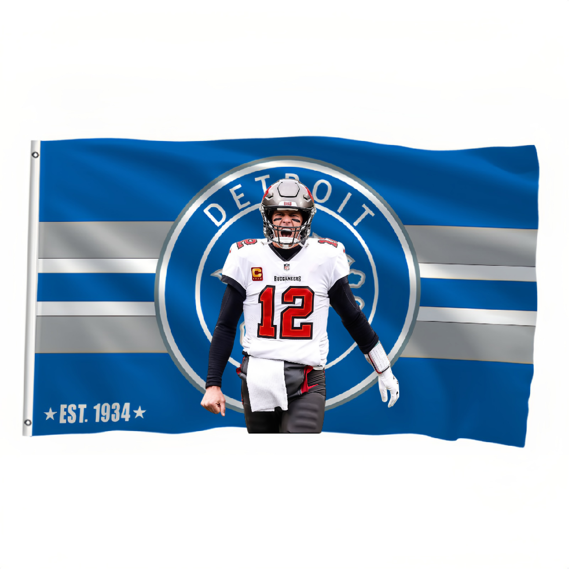 Detroit Lions Flag Custom Image