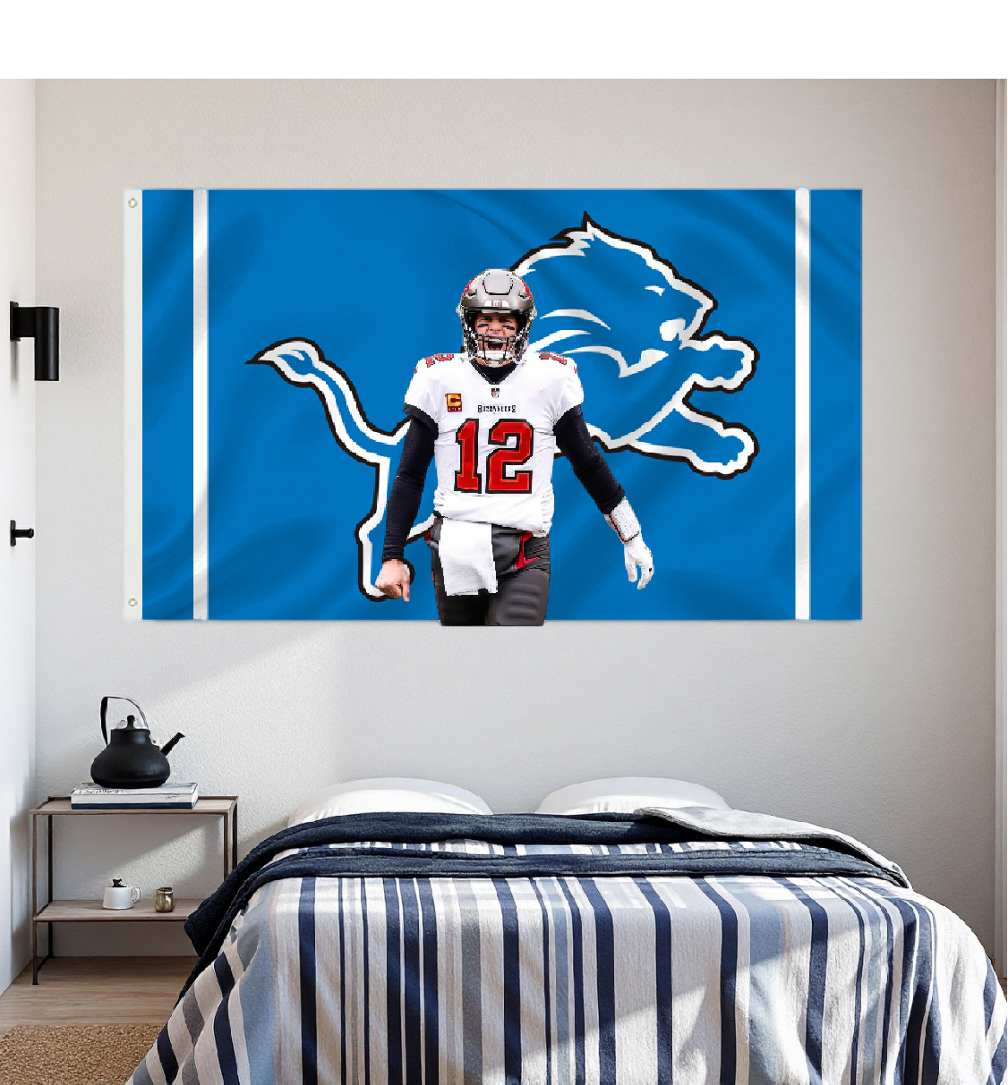 Detroit Lions Flag Custom Image