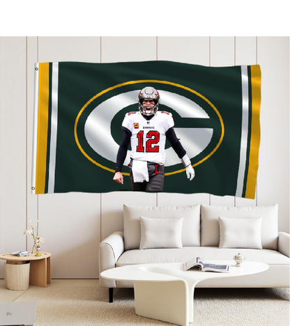 Green Bay Packers Flag Custom Image