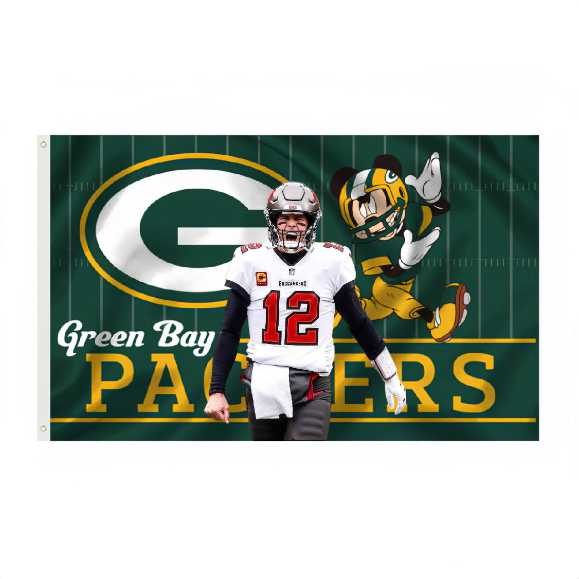 Green Bay Packers Flag Custom Image