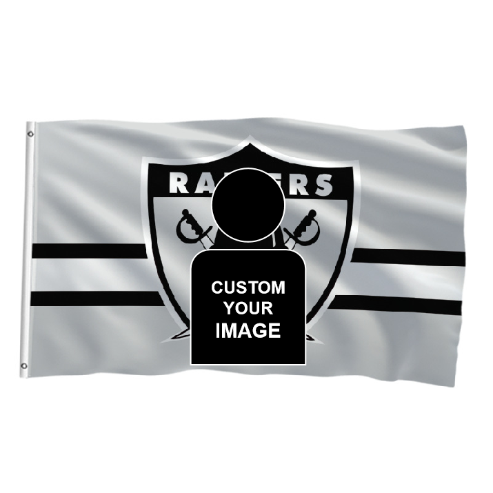 Las Vegas Raiders White Flag Custom Image