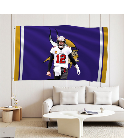 Minnesota Vikings Flag Custom Image
