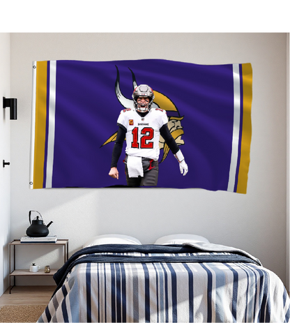 Minnesota Vikings Flag Custom Image