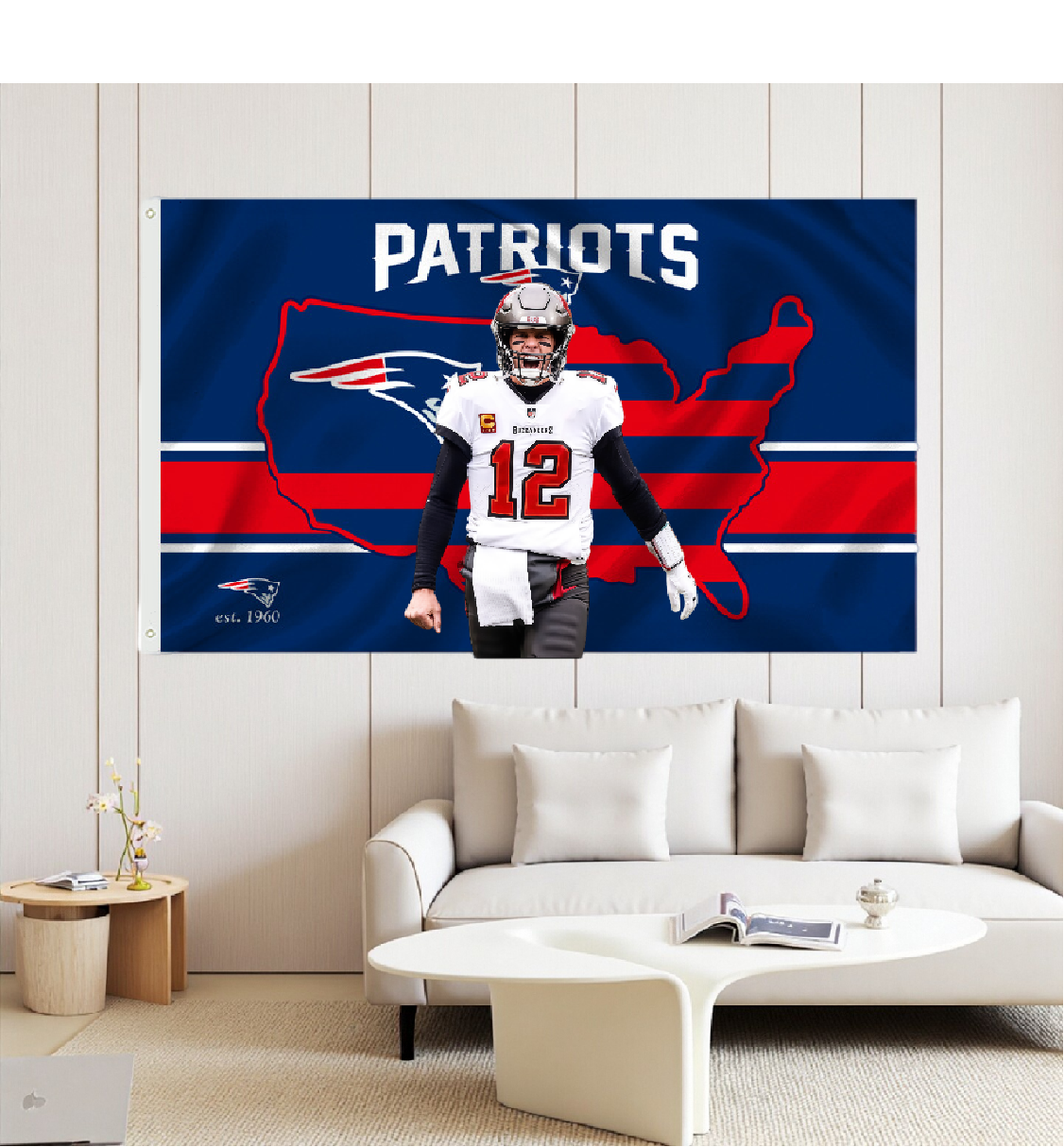 New England Patriots Flag Custom Image