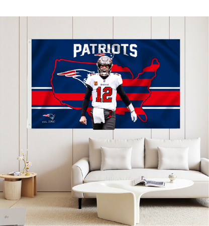 New England Patriots Flag Custom Image