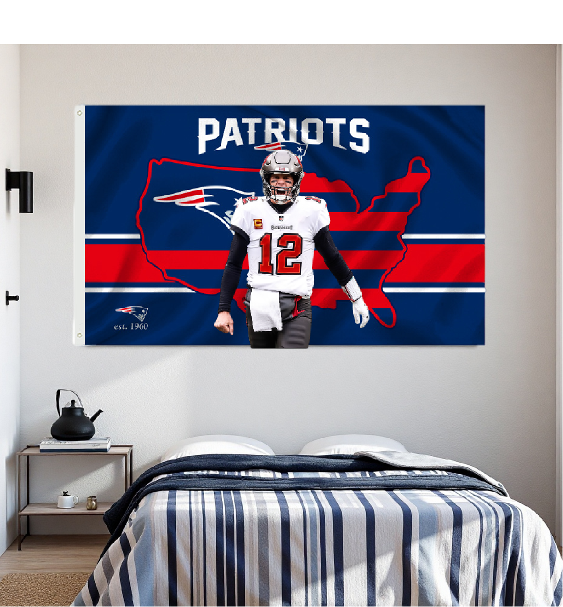 New England Patriots Flag Custom Image