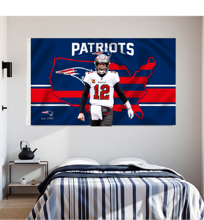 New England Patriots Flag Custom Image