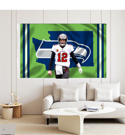 Seattle Seahawks Flag Custom Image