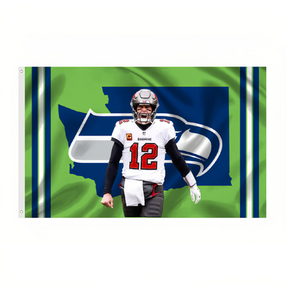 Seattle Seahawks Flag Custom Image