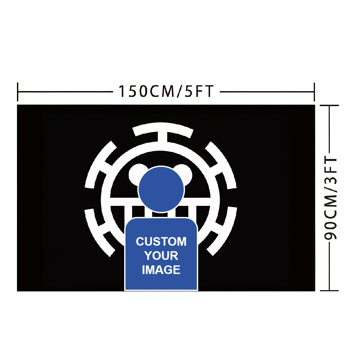 Trafalgar D. Water Law Flag Custom Image