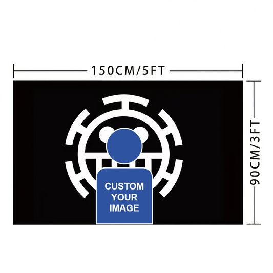 Trafalgar D. Water Law Flag Custom Image