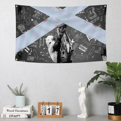 Bandera de rapero Luv Rage Bandera con imagen personalizada