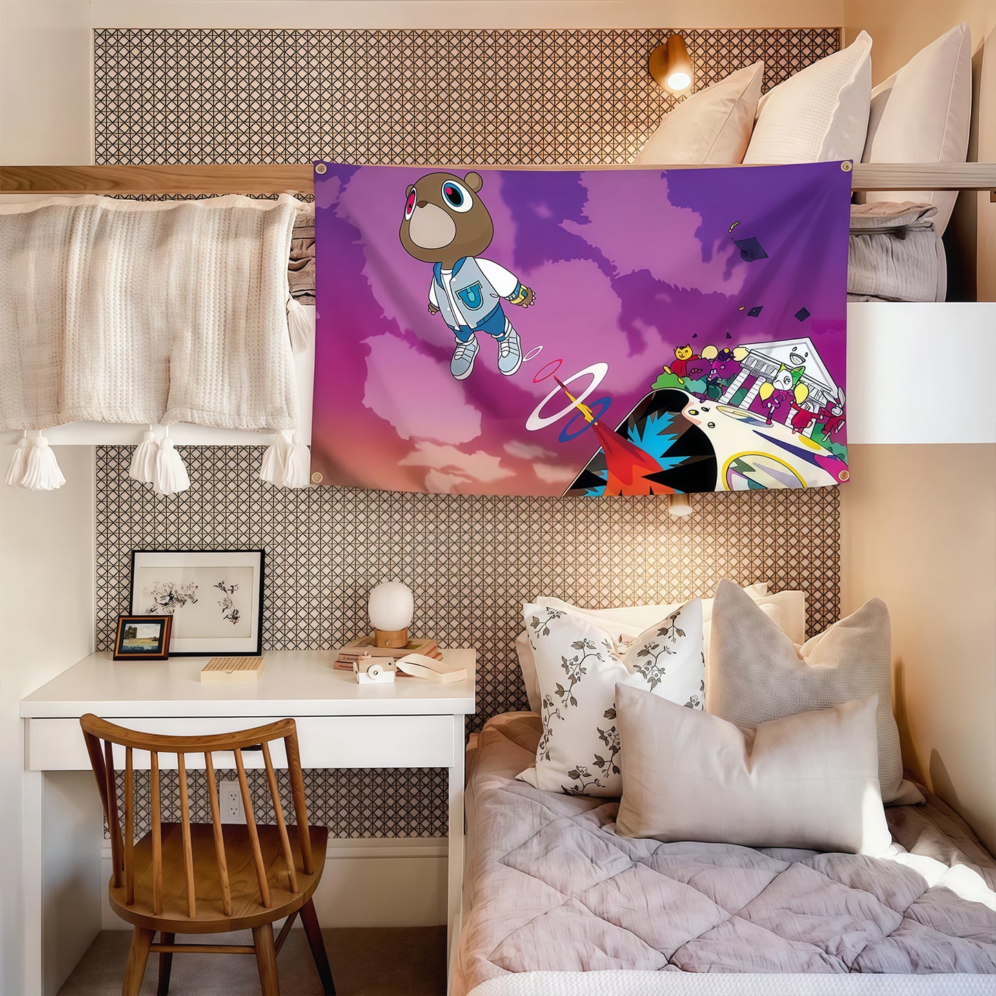KW Graduate Music Tapestry Rapper Flag Custom Image