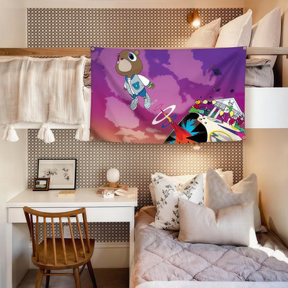 KW Graduate Music Tapestry Rapper Flag Custom Image