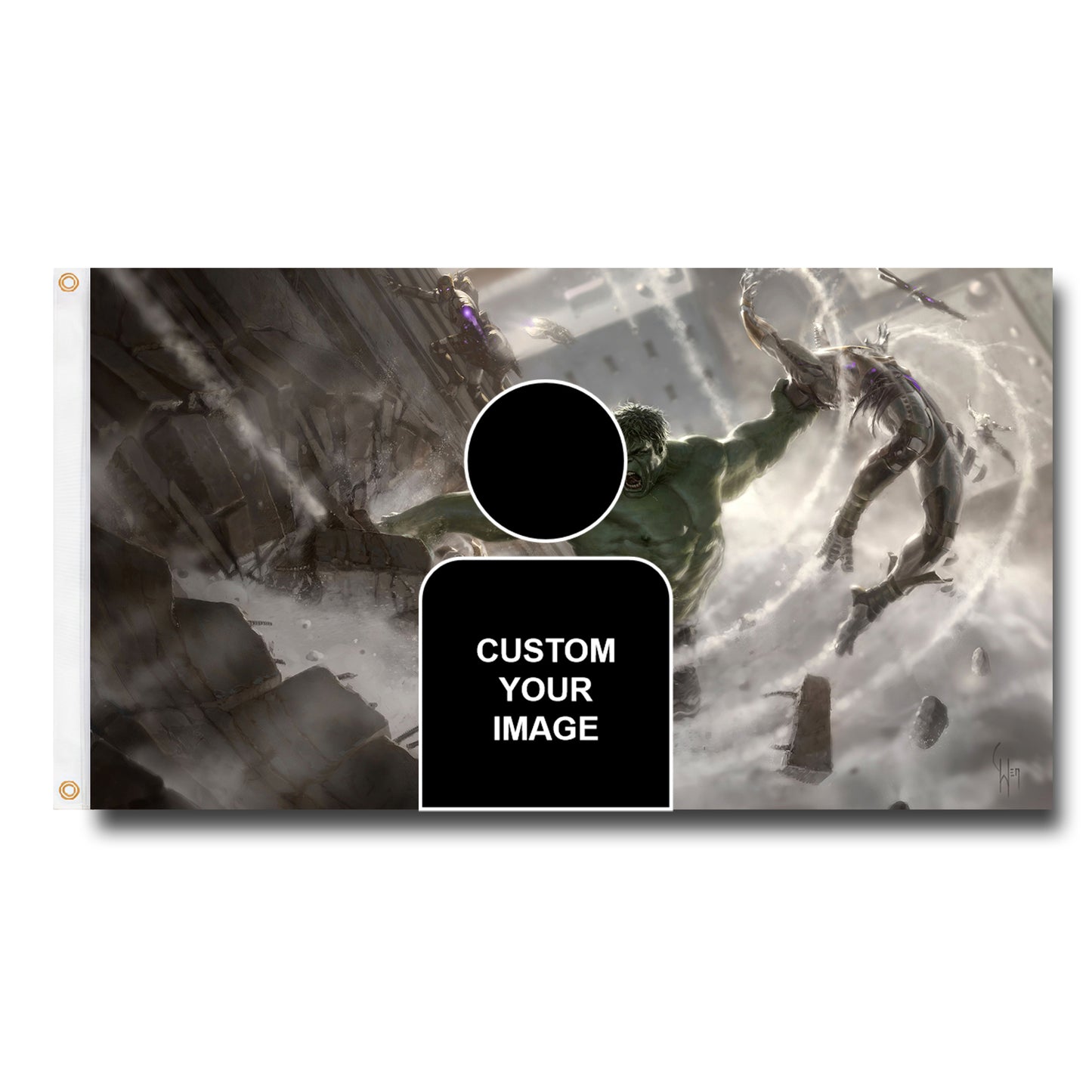 Hulk Flag Custom Image