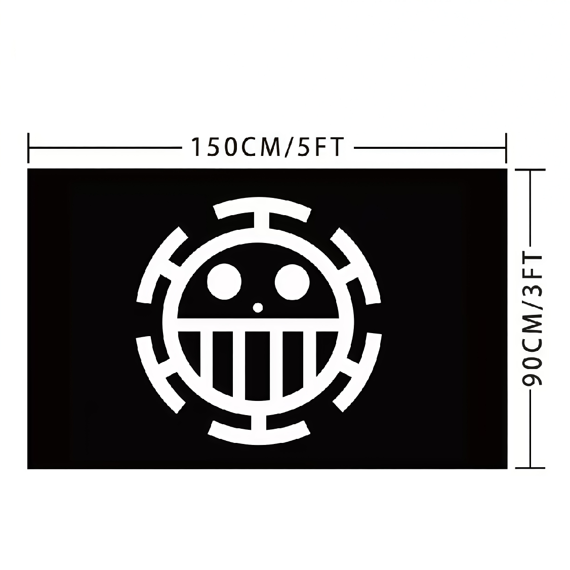 Trafalgar D. Water Law Flag Custom Image