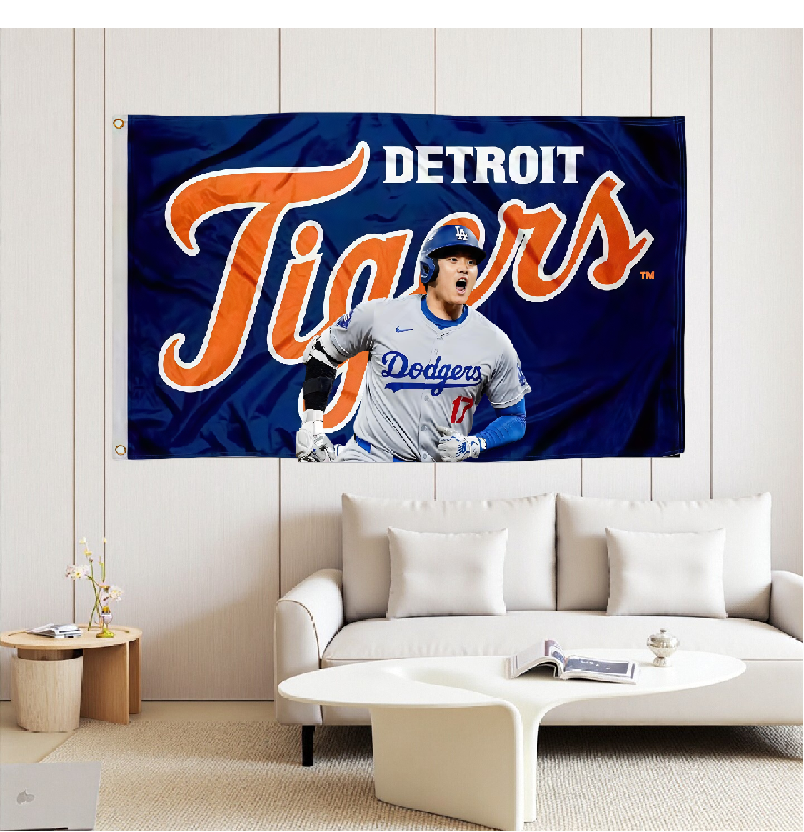 Detroit Tigers Flag Custom Image