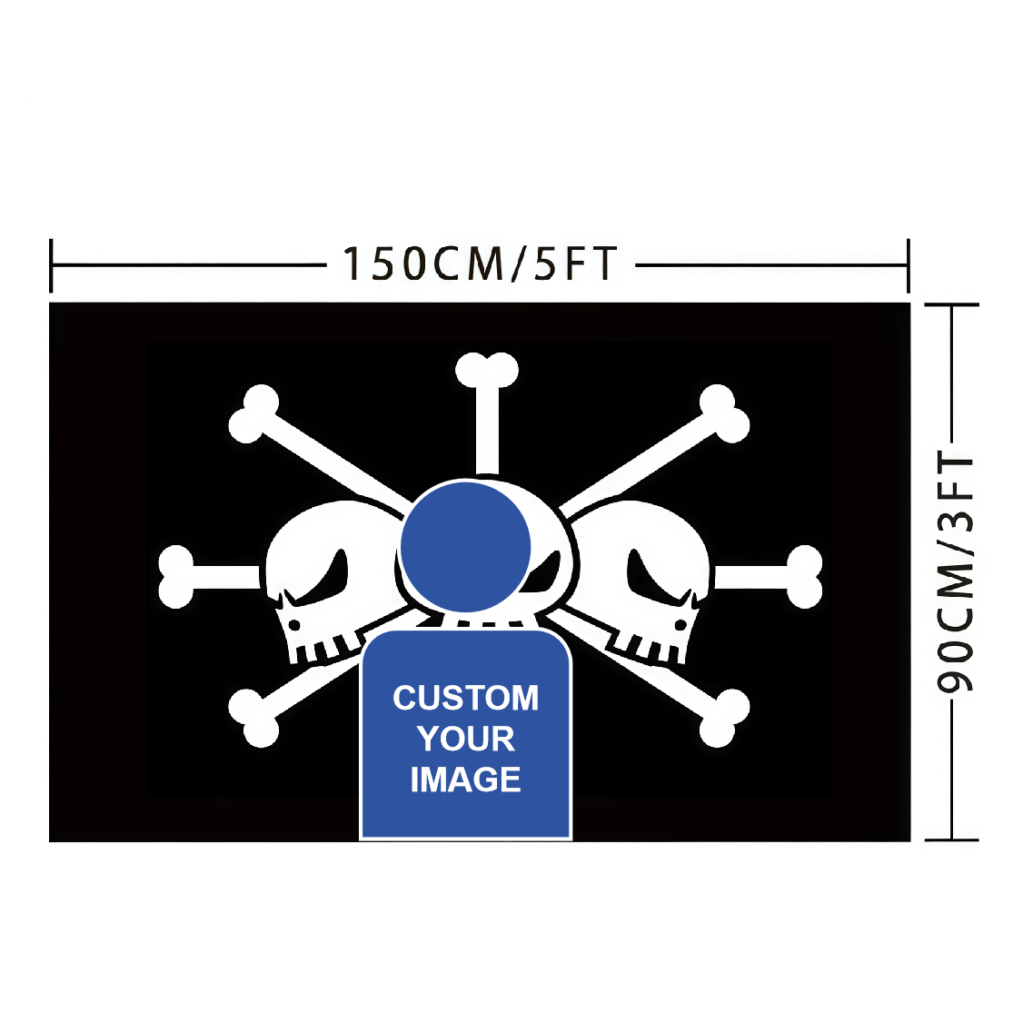 Edward Teach Flag Custom Image