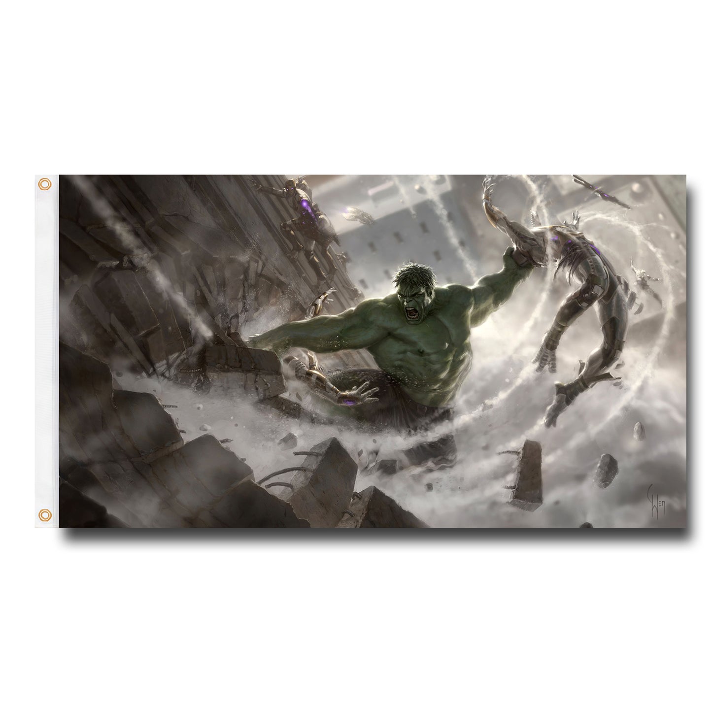 Hulk Flag Custom Image