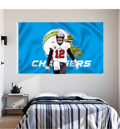 Los Angeles Chargers Flag Custom Image