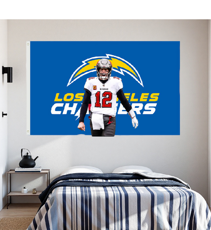 Los Angeles Chargers Flag Custom Image