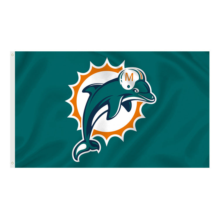 Miami Dolphins Flag Custom Image