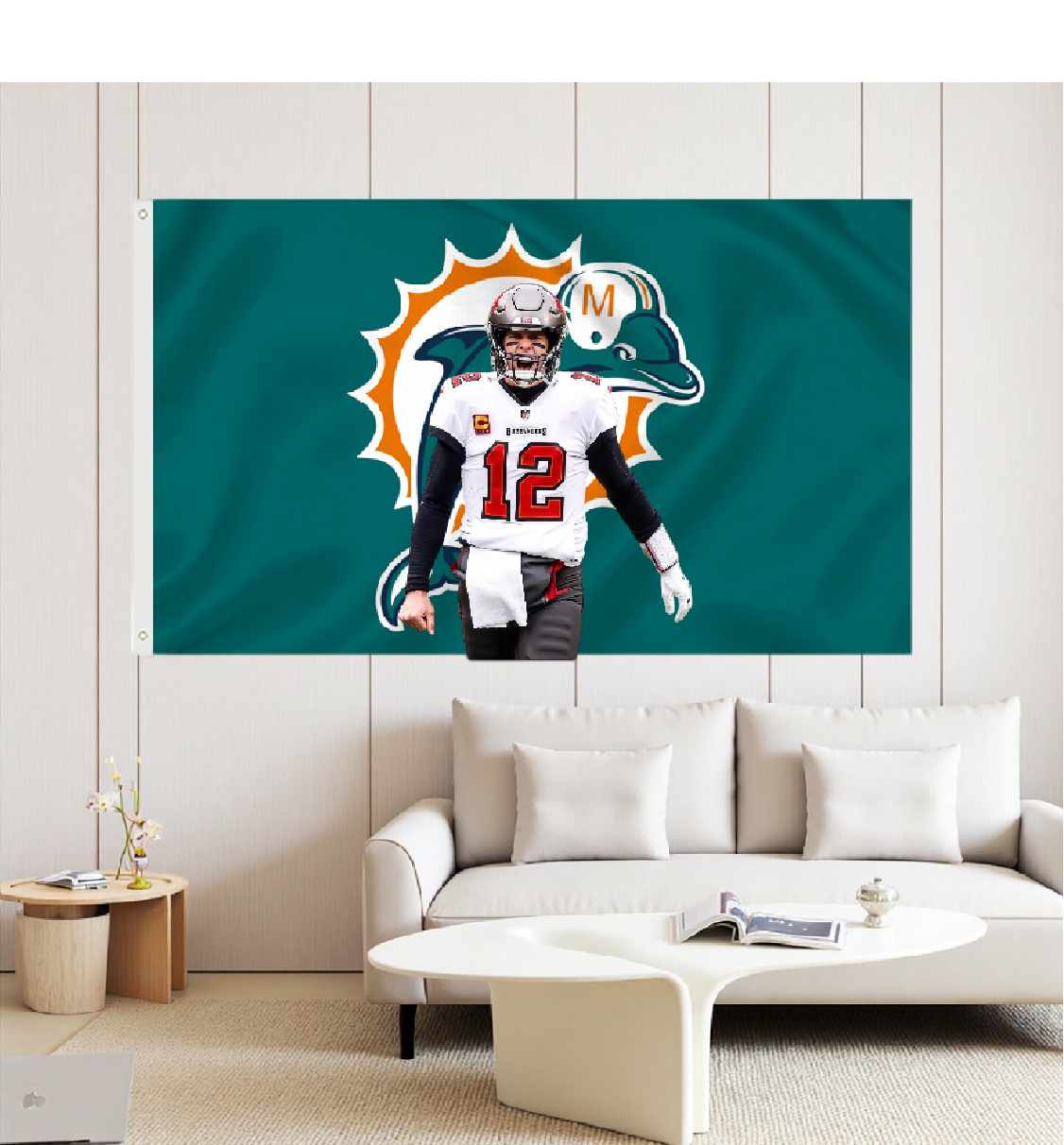 Miami Dolphins Flag Custom Image