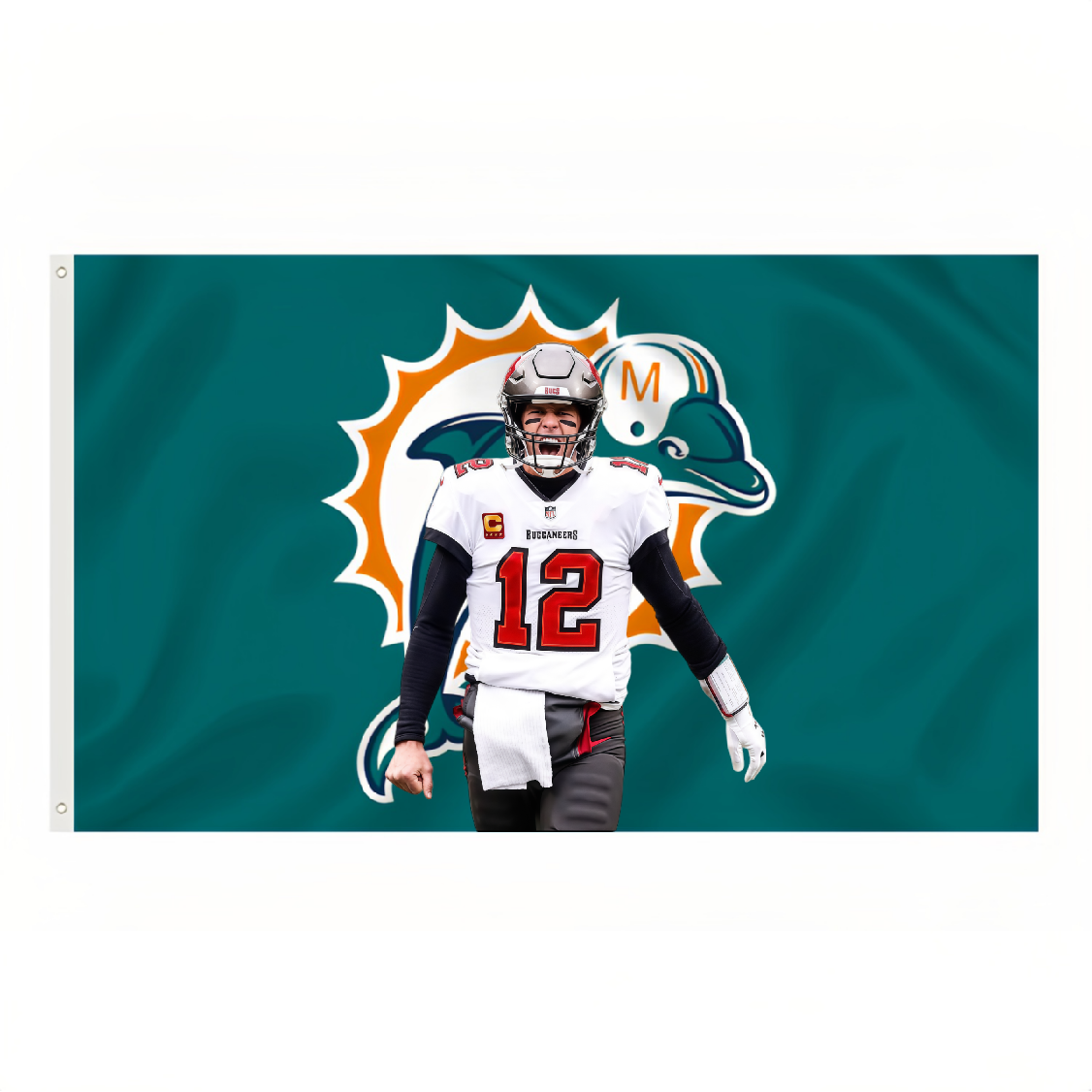 Miami Dolphins Flag Custom Image