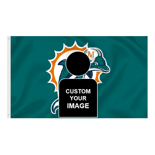 Miami Dolphins Flag Custom Image