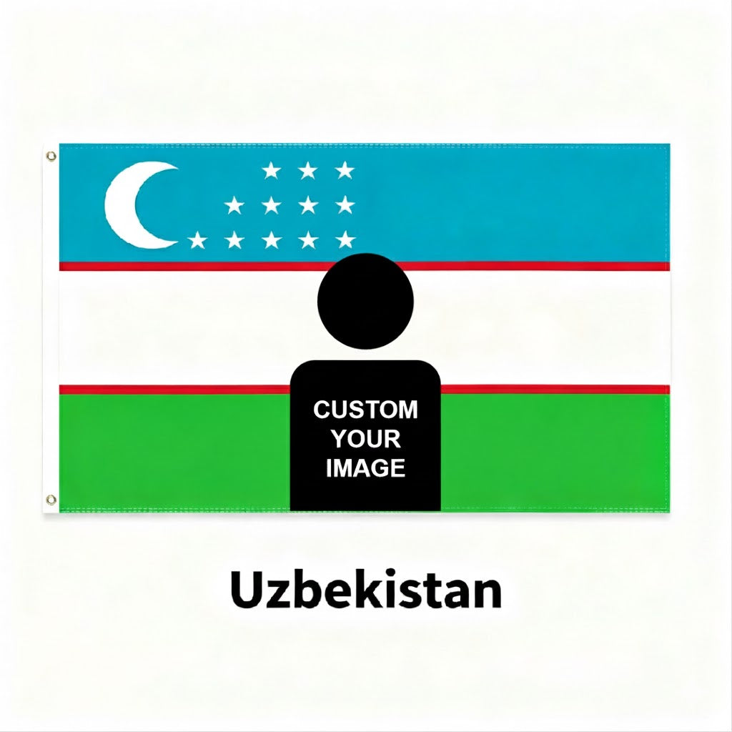Uzbekistan Flag Custom Image