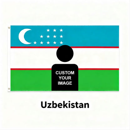 Uzbekistan Flag Custom Image
